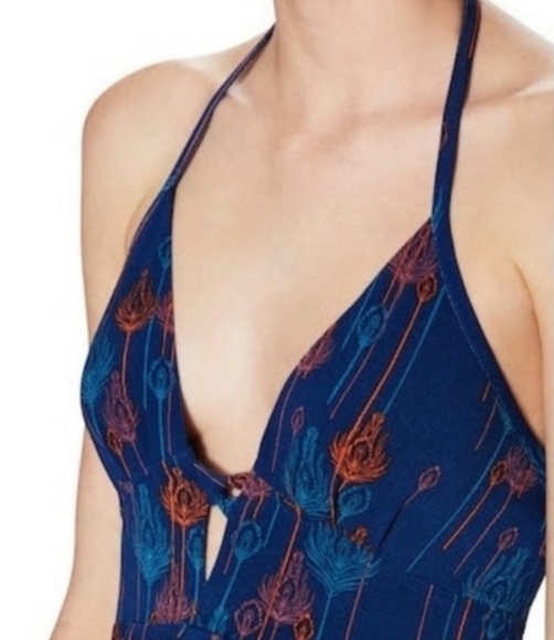 Free People Daydream Tropical Asymmetrical Mini Dress Sz Small - Picture 4 of 13